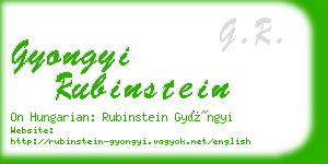 gyongyi rubinstein business card